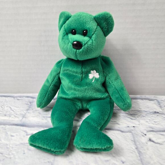 1997 Erin Beanie Baby NO PAPER TAG St Patrick's Day Lucky Irish Shamrock - Picture 2 of 9
